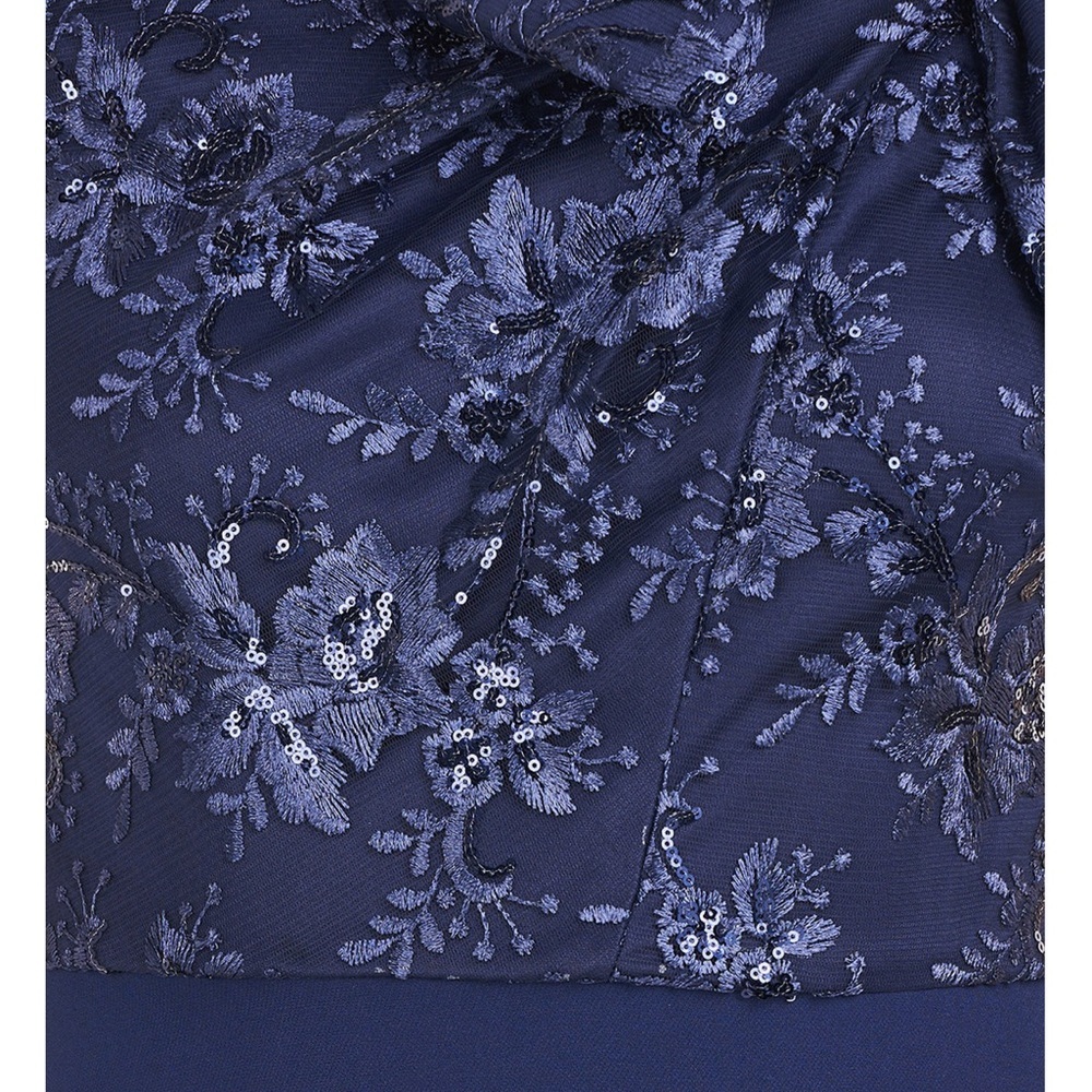 JS Collection Formal sparkle bow Gown – Navy Size 4 NWT - Picture 5 of 8